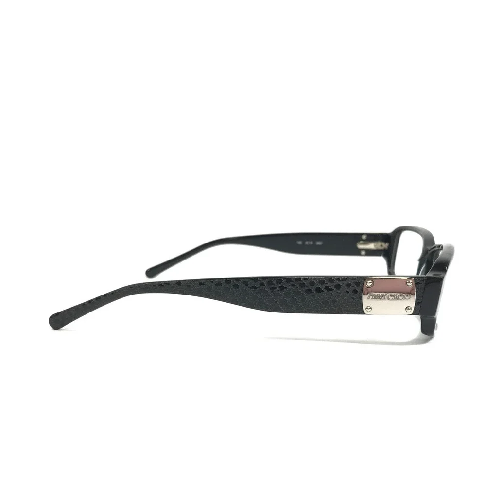 Jimmy Choo Eyeglasses Frames JC10 0807 Black Silver Snakeskin Full Rim 54-15-135